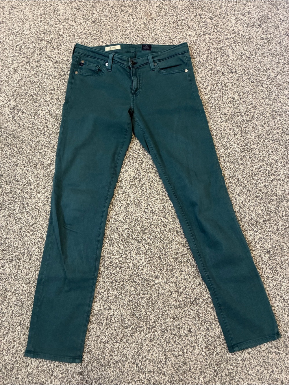 AG Adriano Goldschmied The Stilt Teal Skinny Jeans. 28R